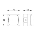 Επίτοιχος διακόπτης Κ-Ρ IP44 λευκός - Image 2