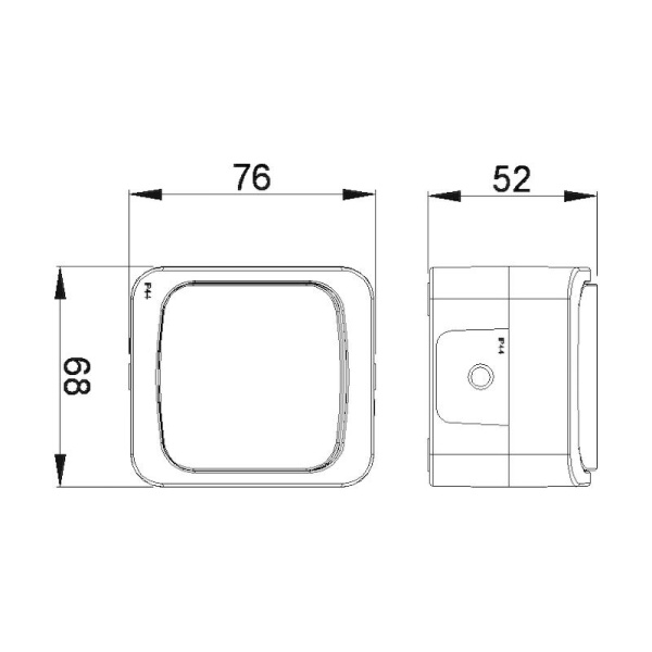 Επίτοιχος διακόπτης μεσαίος Α-Ρ IP44 λευκός - Image 2