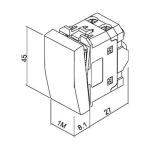 Μπουτόν 1 θέσης Μαύρος 10ΑΧ250V - Image 2