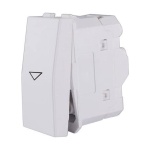 Μπουτόν ρολλών 1 θέσης Λευκό 10ΑΧ250V - Image 2