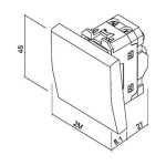 Μπουτόν 2 θέσεων Λευκό 10ΑΧ250V - Image 2