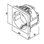 Πρίζα σουκο 2 θέσεων  Λευκή 2Ρ+Ε 16Α 250V - Image 2