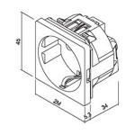 Πρίζα σουκο 2 θέσεων Μαύρη 2Ρ+Ε 16Α 250V - Image 2