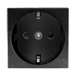 Πρίζα σουκο 2 θέσεων Μαύρη 2Ρ+Ε 16Α 250V