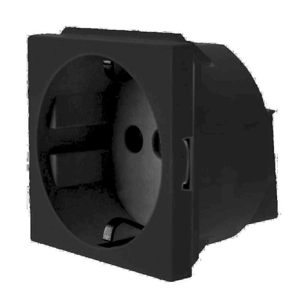 Πρίζα σουκο 2 θέσεων Μαύρη 2Ρ+Ε 16Α 250V - Image 3