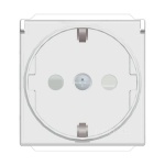 Πρίζα σουκο με καπάκι 2 θέσεων Λευκή 2Ρ+Ε 16Α 250V - Image 3