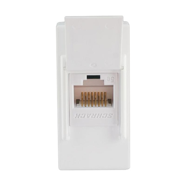 Πρίζα δικτύου 1 θέσης Λευκή Cat.5e RJ45 UTP KS - Image 3