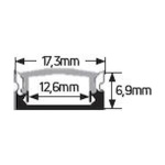 Προφίλ αλουμινίου AL014 για ταινία LED έως 10mm - Image 2