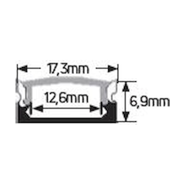 Προφίλ αλουμινίου AL014 για ταινία LED έως 10mm - Image 2