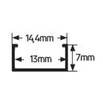 Προφίλ αλουμινίου AL018 για LED έως 10mm - Image 2