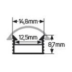 Προφίλ αλουμινίου AL024 για LED έως 10mm - Image 2
