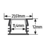 Προφίλ αλουμινίου AL043 για LED έως 10mm - Image 2