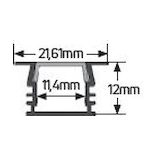 Προφίλ αλουμινίου AL043 για LED έως 10mm - Image 2