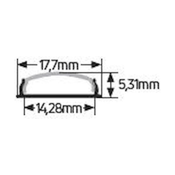 Προφίλ αλουμινίου AL069 για LED έως 10mm - Image 2