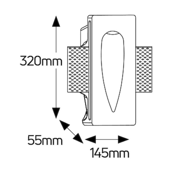 Γύψινο δάκρυ steplight 1xGU10 145x320 - Image 2