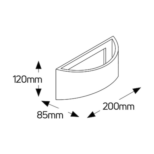 Γύψινη απλίκα Up-Down glass L200 G9 - Image 2