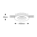 Γύψινο στρογγυλό spot GU10 Φ100 - Image 2
