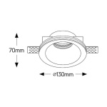 Γύψινο στρογγυλό spot GU10 Φ130 - Image 2
