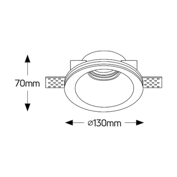 Γύψινο στρογγυλό spot GU10 Φ130 - Image 2