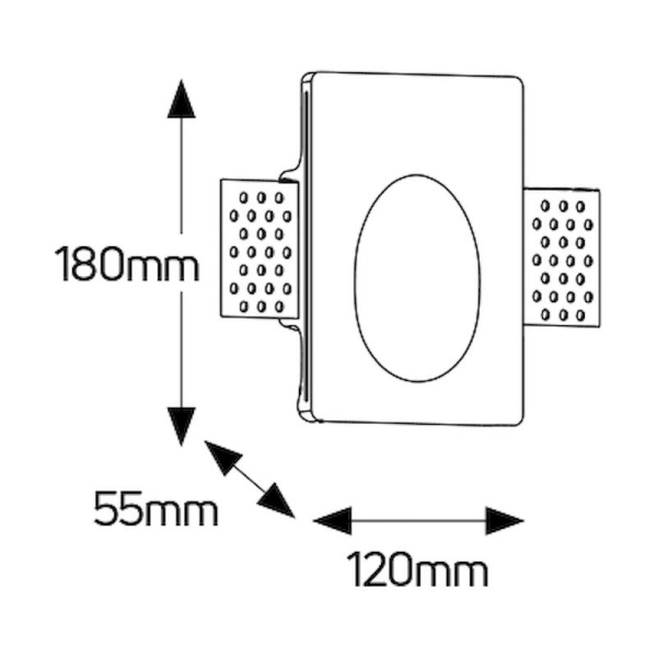 Γύψινο στρογγυλό steplight 1xGU10 120x180 - Image 2