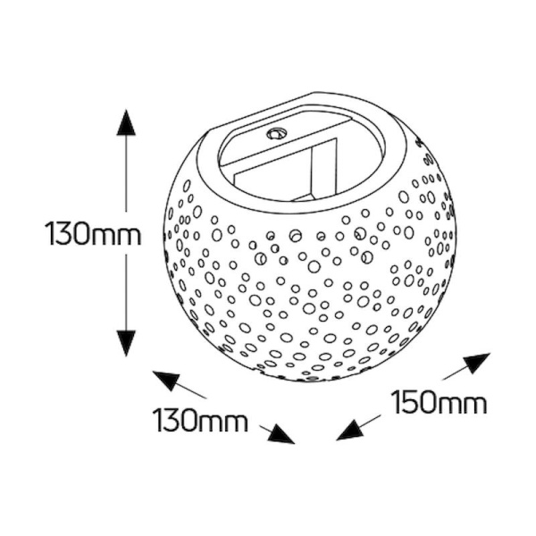 Γύψινη απλίκα Up-Down DOT Ball G9 150x130 - Image 2