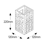 Γύψινη τετράγωνη απλίκα Up-Down DOT G9 120x220 - Image 2