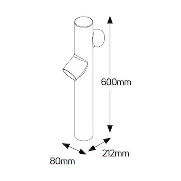 Φωτιστικό δαπέδου 2xGU10 212x800 IP54 - Image 2