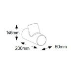 Απλίκα 80x146 IP54 γκρί - Image 2