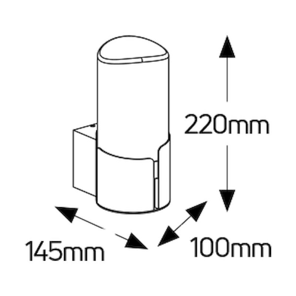 Απλίκα E27 100x200 IP54 - Image 2