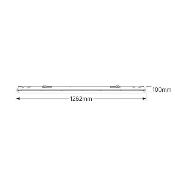 Φωτιστικό για λάμπα LED T8 2x1.2m IP65 - Image 2