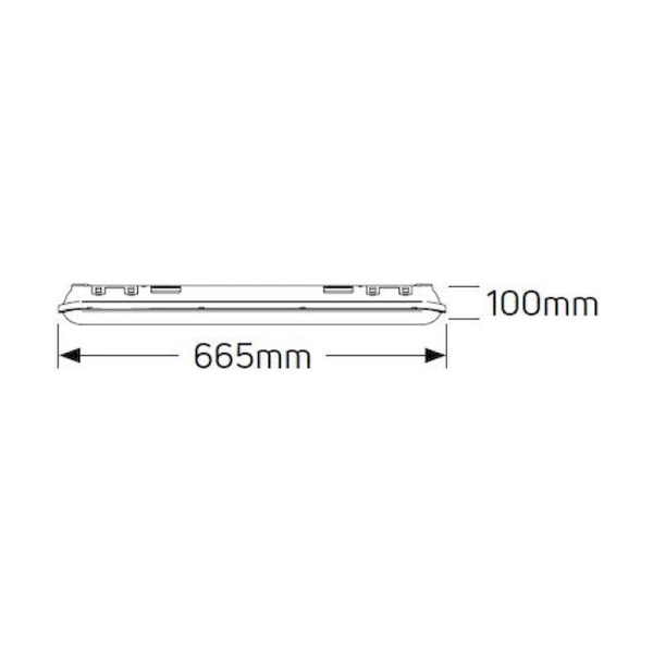 Φωτιστικό για λάμπα LED Τ8 1x0.6m IP65 - Image 2