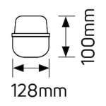 Φωτιστικό LED Τ8 1x 0.6m IP65 πλαστικά clips - Image 2