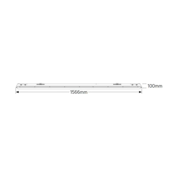 Φωτιστικό για λάμπα LED T8 1x1.5m IP65 - Image 2