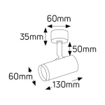 Ρυθμιζόμενο επίτοιχο spot GU10 λευκό - Image 2