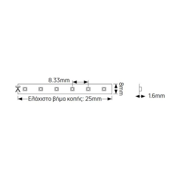 Ταινία LED Premium 14.4W 12V 2700K 1454lm IP65 - Image 2