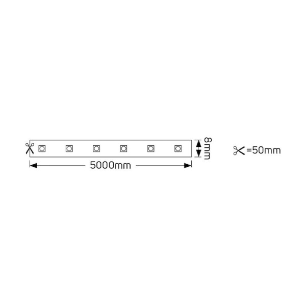 Ταινία LED Eco 4.8W 12V 6500K 180-240lm IP65 - Image 2