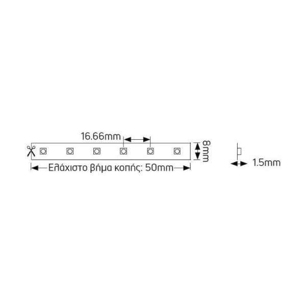 Ταινία LED Premium 7.2W 12V 4000K 723lm IP65 - Image 2