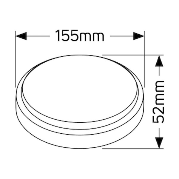 Απλίκα LED 12W 3000K 850lm Φ155 IP54 - Image 2
