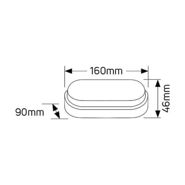 Χελώνα LED 12W 3000K 960lm 198x46 IP54 - Image 2