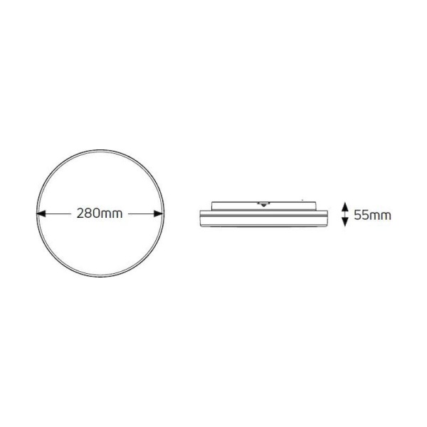 Απλίκα LED 15W 3000K 1250lm Φ220 IP65 - Image 2