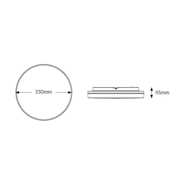 Απλίκα LED 18W 3000K 1500lm Φ280 IP65 - Image 2