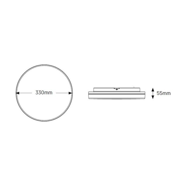 Απλίκα LED 24W 3000K 2050lm Φ330 IP65 - Image 2