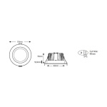 Φωτιστικό LED Downlight 13W 3000Κ 1040lm 60° - Image 2