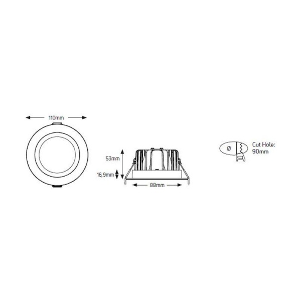 Φωτιστικό LED Downlight 13W 3000Κ 1040lm 60° - Image 2
