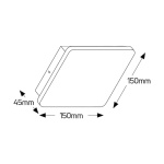 Γύψινη απλίκα LED 7W 3000K 150Χ150 - Image 2