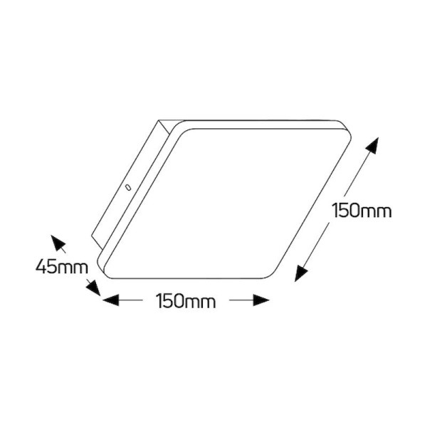 Γύψινη απλίκα LED 7W 3000K 150Χ150 - Image 2