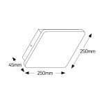 Γύψινη απλίκα LED 14W 3000K 250x250 - Image 2