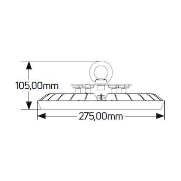 Καμπάνα LED Highbay Economy 100W 5000K 10000lm IP65 - Image 2
