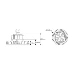 Καμπάνα LED Highbay Premium 60W 6500K 7800lm 90° IP65 - Image 2