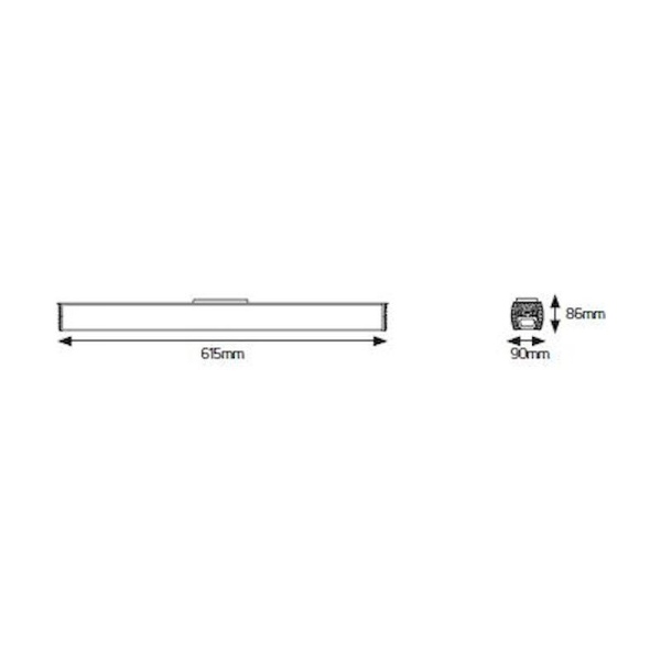 Φωτιστικό γραμμικό LED 100W 4000K 645mm - Image 2